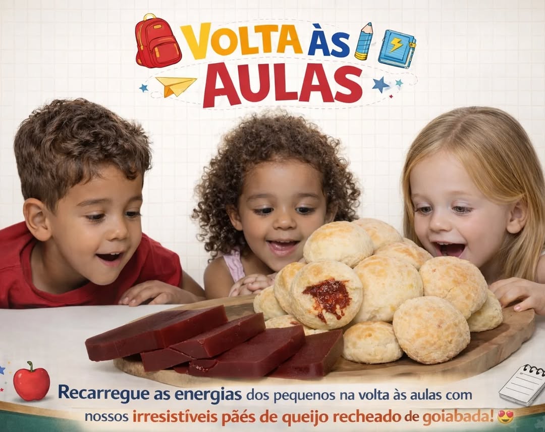 Volta às aulas pede lanche gostoso, prático e que dá energia de verdade! 🏫✨
Nada melhor do que o pão de queijo para acompanhar a rotina dos pequenos: quentinho, macio, nutritivo e amado por todas as idades. 🧀💛
Perfeito para o recreio, para a lancheira ou para aquele momento rápido antes da aula, o pão de queijo garante sabor e disposição para aprender, brincar e sorrir. 😋📚
Neste retorno às aulas, escolha um lanche que une tradição, qualidade e carinho.
Porque estudar fica muito melhor com pão de queijo! 🥰🧀